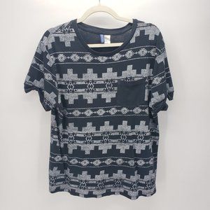 H&M | Short Sleeve Tee | Black & Gray